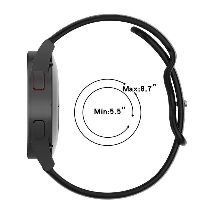 สายรัดนาฬิกาซิลิโคนลายเพชรสองสี 20mm สำหรับ Samsung Galaxy Watch 5 40mm, สำหรับ Samsung Galaxy Watch 5 44mm, สำหรับ Samsung Galaxy Watch 5 Pro 45mm