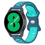 สายรัดนาฬิกาซิลิโคนลายเพชรสองสี 20mm สำหรับ Samsung Galaxy Watch 5 40mm, สำหรับ Samsung Galaxy Watch 5 44mm, สำหรับ Samsung Galaxy Watch 5 Pro 45mm