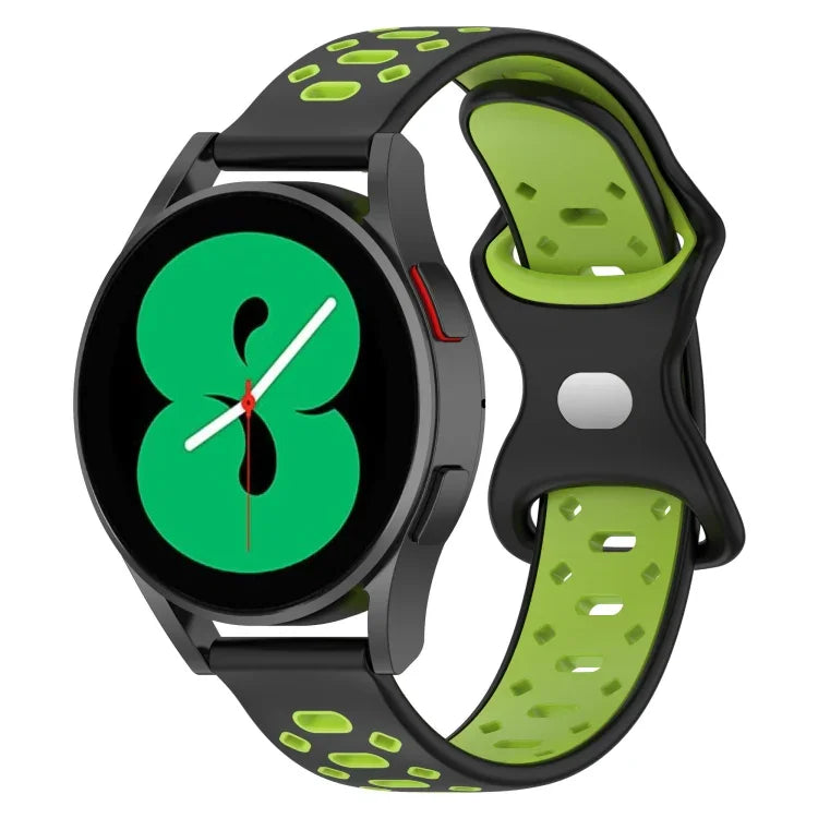 สายรัดนาฬิกาซิลิโคนลายเพชรสองสี 20mm สำหรับ Samsung Galaxy Watch 5 40mm, สำหรับ Samsung Galaxy Watch 5 44mm, สำหรับ Samsung Galaxy Watch 5 Pro 45mm