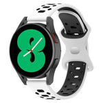 สายรัดนาฬิกาซิลิโคนลายเพชรสองสี 20mm สำหรับ Samsung Galaxy Watch 5 40mm, สำหรับ Samsung Galaxy Watch 5 44mm, สำหรับ Samsung Galaxy Watch 5 Pro 45mm