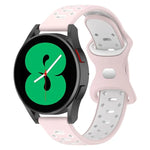 สายรัดนาฬิกาซิลิโคนลายเพชรสองสี 20mm สำหรับ Samsung Galaxy Watch 5 40mm, สำหรับ Samsung Galaxy Watch 5 44mm, สำหรับ Samsung Galaxy Watch 5 Pro 45mm