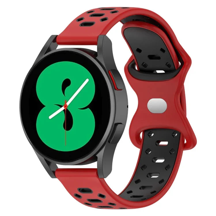 สายรัดนาฬิกาซิลิโคนลายเพชรสองสี 20mm สำหรับ Samsung Galaxy Watch 5 40mm, สำหรับ Samsung Galaxy Watch 5 44mm, สำหรับ Samsung Galaxy Watch 5 Pro 45mm
