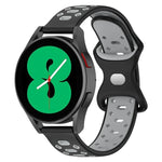 สายรัดนาฬิกาซิลิโคนลายเพชรสองสี 20mm สำหรับ Samsung Galaxy Watch 5 40mm, สำหรับ Samsung Galaxy Watch 5 44mm, สำหรับ Samsung Galaxy Watch 5 Pro 45mm