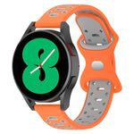 สายรัดนาฬิกาซิลิโคนลายเพชรสองสี 20mm สำหรับ Samsung Galaxy Watch 5 40mm, สำหรับ Samsung Galaxy Watch 5 44mm, สำหรับ Samsung Galaxy Watch 5 Pro 45mm