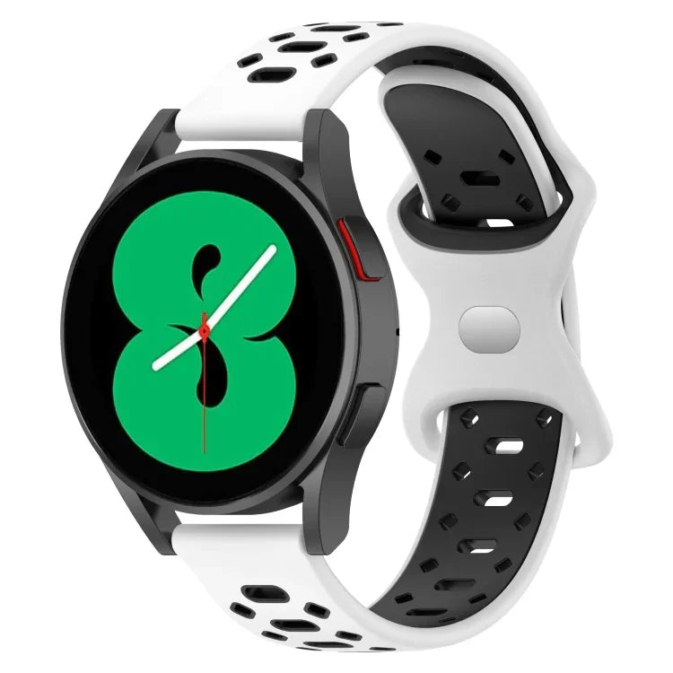 สายรัดนาฬิกาซิลิโคนลายเพชรสองสี 20mm สำหรับ Samsung Galaxy Watch 5 40mm, สำหรับ Samsung Galaxy Watch 5 44mm, สำหรับ Samsung Galaxy Watch 5 Pro 45mm