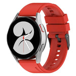 20mm Black Buckle Step Silicone Watch Band, For Samsung Galaxy Watch 5 40mm, For Samsung Galaxy Watch 5 44mm, For Samsung Galaxy Watch 5 Pro 45mm