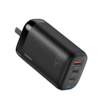 REMAX RP-U55 Territory Series ที่ชาร์จเร็ว 65W USB + USB-C คู่ / Type-C, ปลั๊ก CN