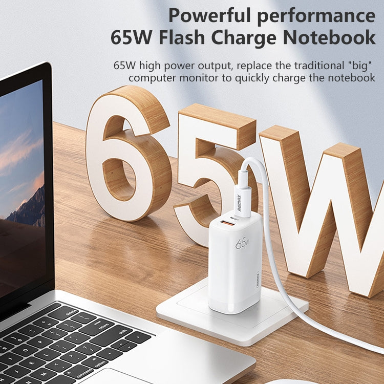 REMAX RP-U55 Territory Series ที่ชาร์จเร็ว 65W USB + USB-C คู่ / Type-C, ปลั๊ก CN