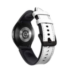 Silicone + Leather Black Buckle Watch Band, For Samsung Galaxy Watch5 Pro 45mm/5 44mm/5 40mm