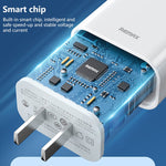 REMAX RP-U79 Speed Series ที่ชาร์จเร็ว 20W USB-C / Type-C รองรับหลายอุปกรณ์, ปลั๊ก CN, ปลั๊ก EU, ปลั๊ก UK