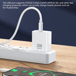 REMAX RP-U82 ชาร์จเร็ว 30W USB+USB-C/Type-C สองพอร์ต อินเตอร์เฟซคู่ ปลั๊ก CN, ปลั๊ก UK, ปลั๊ก US