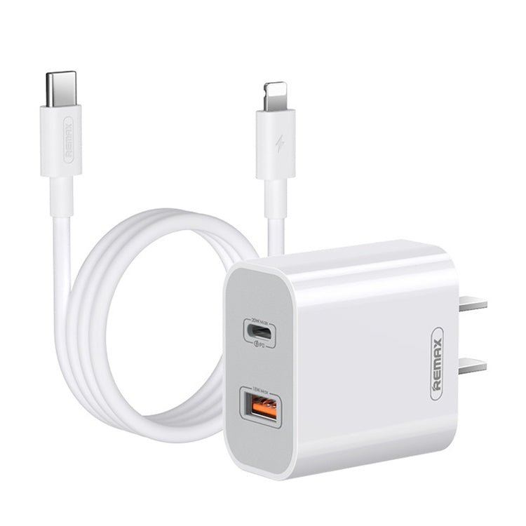 REMAX RP-U68 ชุดชาร์จเร็ว 20W USB+USB-C/Type-C สองพอร์ต อินเตอร์เฟซคู่ ปลั๊ก CN, ปลั๊ก EU, ปลั๊ก UK, ปลั๊ก US
