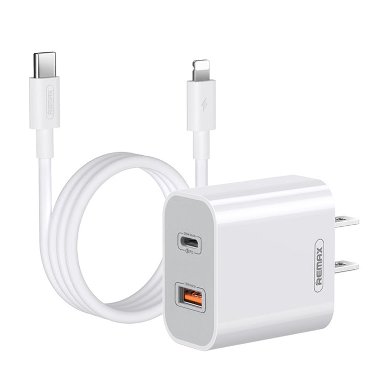 REMAX RP-U68 ชุดชาร์จเร็ว 20W USB+USB-C/Type-C สองพอร์ต อินเตอร์เฟซคู่ ปลั๊ก CN, ปลั๊ก EU, ปลั๊ก UK, ปลั๊ก US
