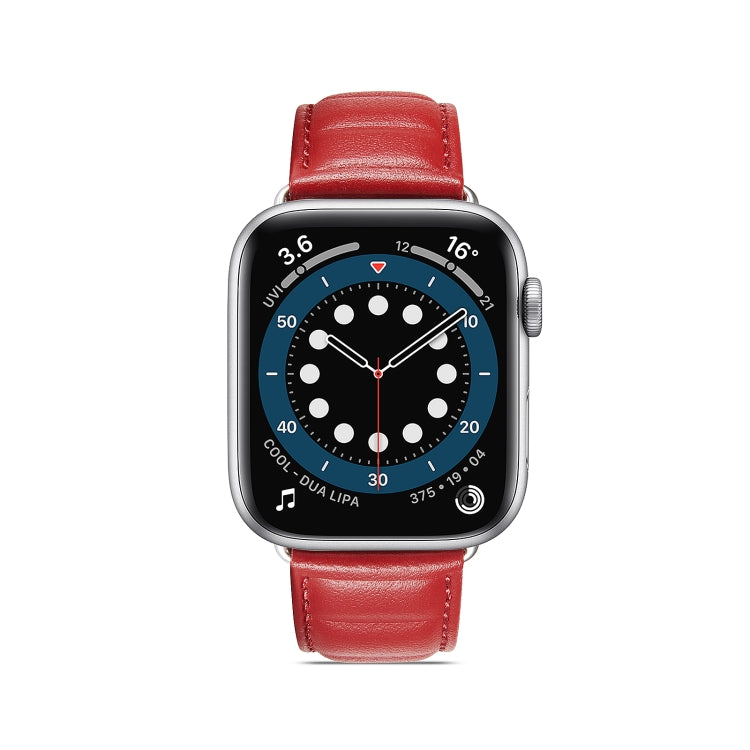 สายรัดนาฬิกาหนังแท้สำหรับ Apple Watch Series, 7 45mm / 6&SE&5&4 44mm / 3&2&1 42mm, 7 41mm / 6&SE&5&4 40mm / 3&2&1 38mm