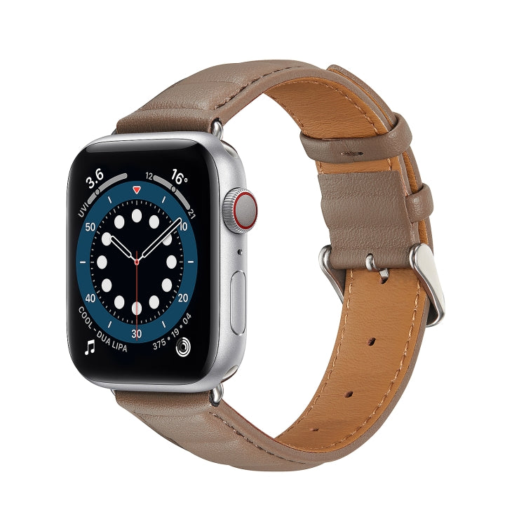 สายรัดนาฬิกาหนังแท้สำหรับ Apple Watch Series, 7 45mm / 6&SE&5&4 44mm / 3&2&1 42mm, 7 41mm / 6&SE&5&4 40mm / 3&2&1 38mm