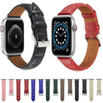 สายรัดนาฬิกาหนังแท้สำหรับ Apple Watch Series, 7 45mm / 6&SE&5&4 44mm / 3&2&1 42mm, 7 41mm / 6&SE&5&4 40mm / 3&2&1 38mm