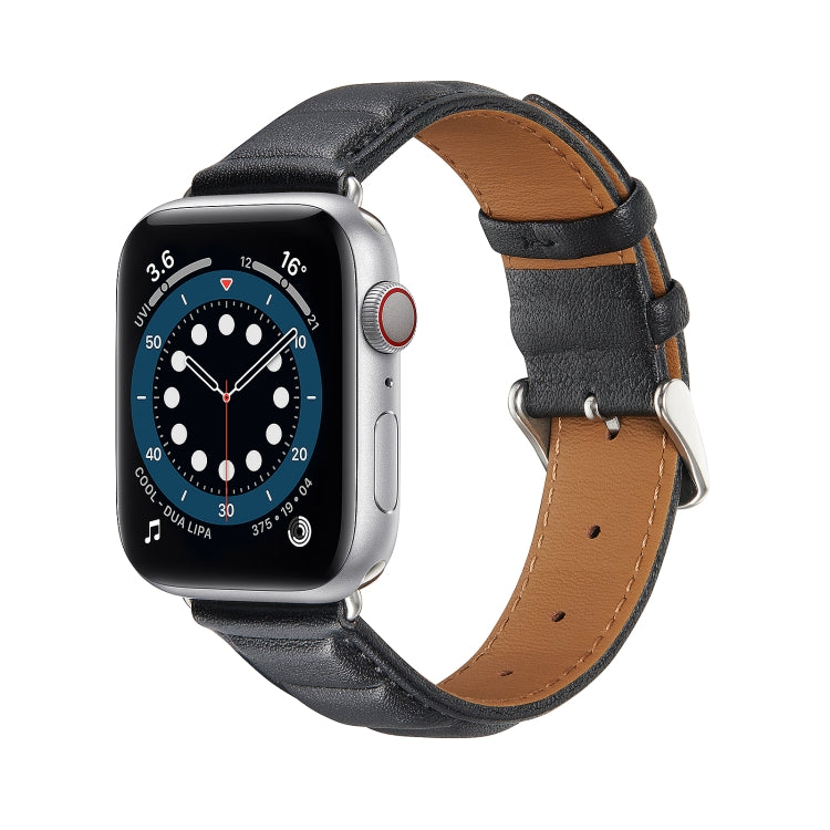 สายรัดนาฬิกาหนังแท้สำหรับ Apple Watch Series, 7 45mm / 6&SE&5&4 44mm / 3&2&1 42mm, 7 41mm / 6&SE&5&4 40mm / 3&2&1 38mm