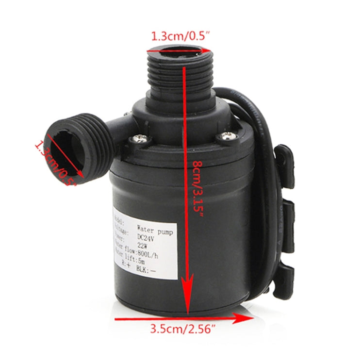 ปั๊มจุ่มมอเตอร์ไร้แปรงถ่าน DC12V ยกน้ำสูง 5.5 ม., DC24V ยกน้ำสูง 5.5 ม.