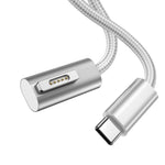 สายชาร์จ 100W 5 พิน MagSafe 1 (รูปตัว L) เป็น USB-C / Type-C PD ความยาวสาย: 1.8m, MagSafe 1 (รูปตัว L)