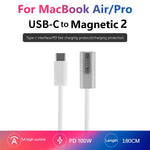 สายชาร์จ 100W 5 พิน MagSafe 1 (รูปตัว L) เป็น USB-C / Type-C PD ความยาวสาย: 1.8m, MagSafe 1 (รูปตัว L)