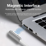 สายชาร์จ 100W 5 พิน MagSafe 1 (รูปตัว L) เป็น USB-C / Type-C PD ความยาวสาย: 1.8m, MagSafe 1 (รูปตัว L)