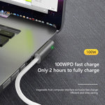 สายชาร์จ 100W 5 พิน MagSafe 2 (รูปตัว T) เป็น USB-C / Type-C PD ความยาวสาย: 1.8m, MagSafe 2 (รูปตัว T)
