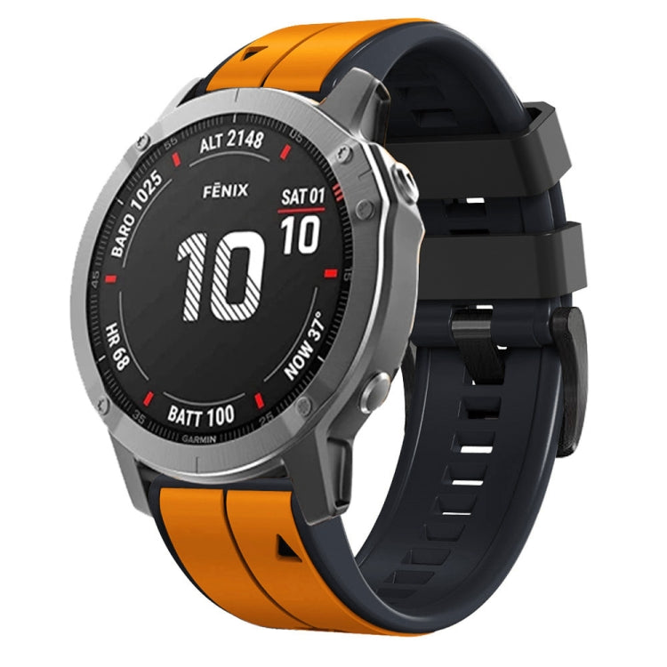 Vertical Stripes Two-color Silicone Watch Band, For Garmin Fenix 7, For Garmin Fenix 7X