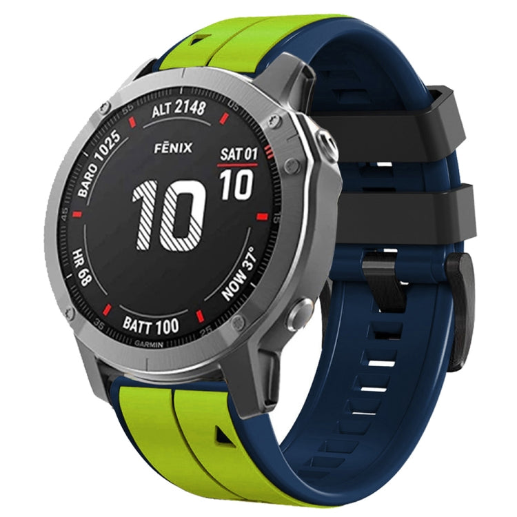 Vertical Stripes Two-color Silicone Watch Band, For Garmin Fenix 7, For Garmin Fenix 7X
