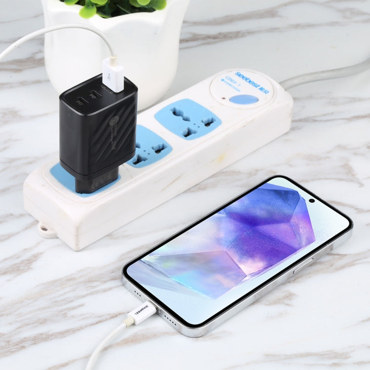 ที่ชาร์จเดินทาง AR-892 3 in 1 QC3.0 PD20W USB + USB-C / Type-C ปลั๊ก EU, ปลั๊ก UK