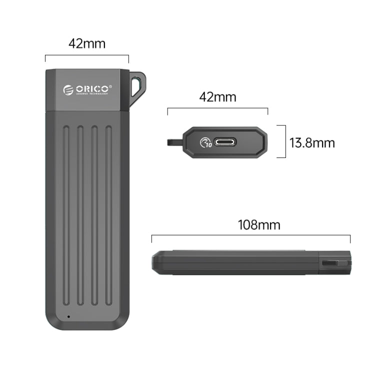 กล่องใส่ M.2 SATA SSD ORICO-USB3.1 Gen1 Type-C 6Gbps