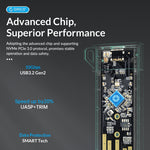 กล่องใส่ M.2 SATA SSD ORICO-USB3.1 Gen1 Type-C 6Gbps