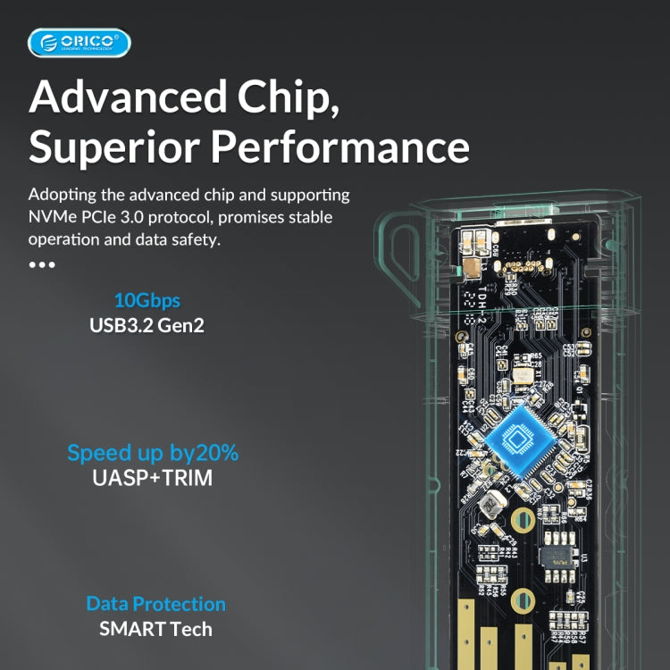 กล่องใส่ M.2 SATA SSD ORICO-USB3.1 Gen1 Type-C 6Gbps