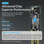 กล่องใส่ M.2 SATA SSD ORICO-USB3.1 Gen1 Type-C 6Gbps