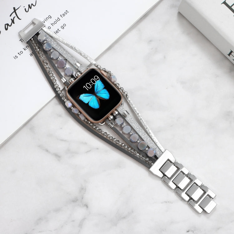 สายรัดนาฬิกาเครื่องประดับสำหรับ Apple Watch Series, 7 45mm / 6&SE&5&4 44mm / 3&2&1 42mm, 7 41mm / 6&SE&5&4 40mm / 3&2&1 38mm