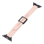 สายรัดนาฬิกาหัวเข็มขัดแม่เหล็กสีดำสี่เหลี่ยม สำหรับ Apple Watch Series, 7 45 มม. / 6&SE&5&4 44 มม. / 3&2&1 42 มม., 7 41 มม. / 6&SE&5&4 40 มม. / 3&2&1 38 มม.