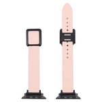 สายรัดนาฬิกาหัวเข็มขัดแม่เหล็กสีดำสี่เหลี่ยม สำหรับ Apple Watch Series, 7 45 มม. / 6&SE&5&4 44 มม. / 3&2&1 42 มม., 7 41 มม. / 6&SE&5&4 40 มม. / 3&2&1 38 มม.