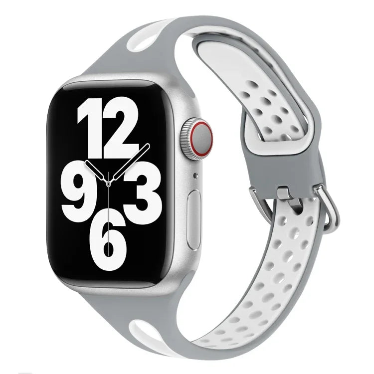 Water Drop Silicone Watch Band For Apple Watch Series, 7 41mm / 6&SE&5&4 40mm / 3&2&1 38mm, 7 45mm / 6&SE&5&4 44mm / 3&2&1 42mm