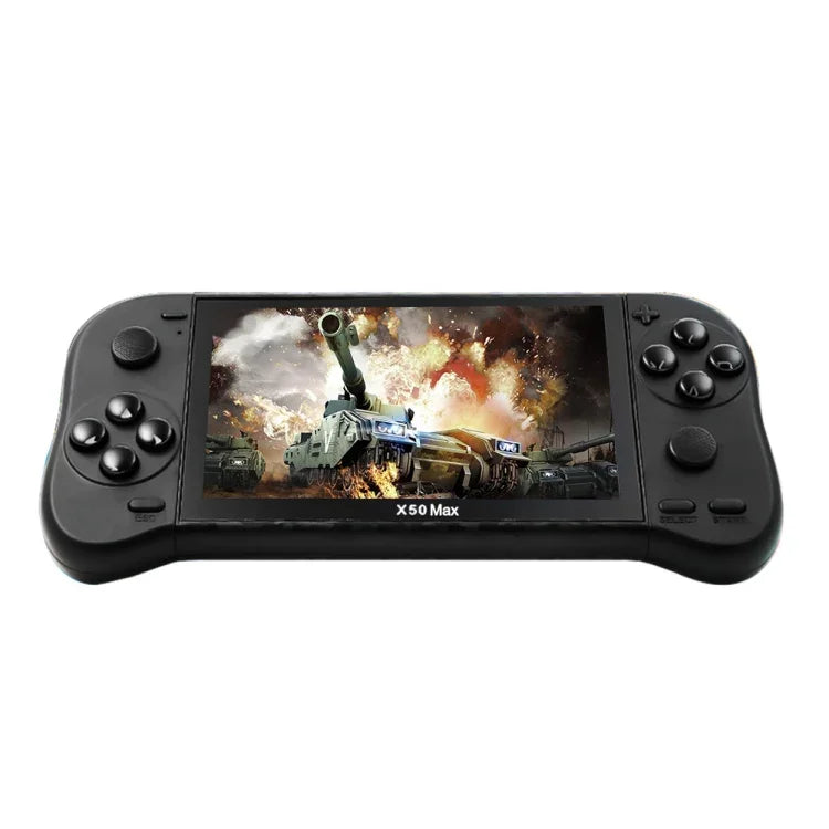 เครื่องเล่นเกมพกพาหน้าจอ 5.1 นิ้ว X50 Max สำหรับผู้เล่นสองคน พร้อมเกมกว่า 6000 เกม X50 Max / สีดำ, X50 Max / สีแดง+น้ำเงิน