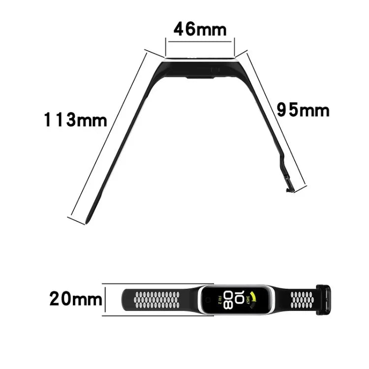 SM-R220 สายซิลิโคนสองสี สำหรับ Samsung Galaxy Fit 2