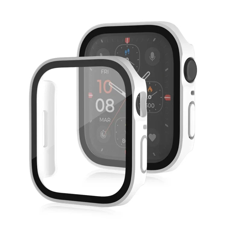 เคสกันน้ำ Life แบบด้าน 2 in 1 กรอบ PC + กระจกนิรภัย สำหรับ Apple Watch Series 9 / 8 / 7 45มม., สำหรับ Apple Watch Series 9 / 8 / 7 41มม., สำหรับ Apple Watch Series 6 / 5 / 4 / SE 44มม., สำหรับ Apple Watch Series 6 / 5 / 4 / SE 40มม.