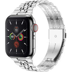 สายสแตนเลสสตีลบางพิเศษแบบเม็ดเจ็ด สำหรับ Apple Watch Series, 7 45มม. / 6&SE&5&4 44มม. / 3&2&1 42มม., 7 41มม. / 6&SE&5&4 40มม. / 3&2&1 38มม.