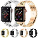 สายสแตนเลสสตีลบางพิเศษแบบเม็ดเจ็ด สำหรับ Apple Watch Series, 7 45มม. / 6&SE&5&4 44มม. / 3&2&1 42มม., 7 41มม. / 6&SE&5&4 40มม. / 3&2&1 38มม.