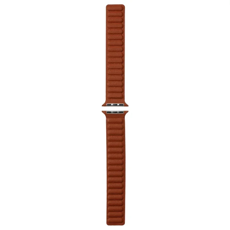 สายหนังบางแบบห่วงสองสีแม่เหล็ก สำหรับ Apple Watch Series, 7 45มม. / 6&SE&5&4 44มม. / 3&2&1 42มม., 7 41มม. / 6&SE&5&4 40มม. / 3&2&1 38มม.