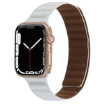 สายหนังบางแบบห่วงสองสีแม่เหล็ก สำหรับ Apple Watch Series, 7 45มม. / 6&SE&5&4 44มม. / 3&2&1 42มม., 7 41มม. / 6&SE&5&4 40มม. / 3&2&1 38มม.
