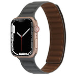 สายหนังบางแบบห่วงสองสีแม่เหล็ก สำหรับ Apple Watch Series, 7 45มม. / 6&SE&5&4 44มม. / 3&2&1 42มม., 7 41มม. / 6&SE&5&4 40มม. / 3&2&1 38มม.