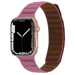 สายหนังบางแบบห่วงสองสีแม่เหล็ก สำหรับ Apple Watch Series, 7 45มม. / 6&SE&5&4 44มม. / 3&2&1 42มม., 7 41มม. / 6&SE&5&4 40มม. / 3&2&1 38มม.