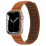 สายหนังบางแบบห่วงสองสีแม่เหล็ก สำหรับ Apple Watch Series, 7 45มม. / 6&SE&5&4 44มม. / 3&2&1 42มม., 7 41มม. / 6&SE&5&4 40มม. / 3&2&1 38มม.