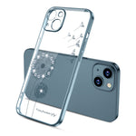 Electroplating Diamond Dandelion TPU Phone Case, For iPhone 14, For iPhone 14 Plus, For iPhone 14 Pro, For iPhone 14 Pro Max