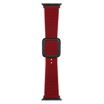 สายซิลิโคนหัวเข็มขัดสี่เหลี่ยมสีดำ สำหรับ Apple Watch Series, 7 45มม. / 6&SE&5&4 44มม. / 3&2&1 42มม., 7 41มม. / 6&SE&5&4 40มม. / 3&2&1 38มม.
