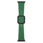 สายซิลิโคนหัวเข็มขัดสี่เหลี่ยมสีดำ สำหรับ Apple Watch Series, 7 45มม. / 6&SE&5&4 44มม. / 3&2&1 42มม., 7 41มม. / 6&SE&5&4 40มม. / 3&2&1 38มม.